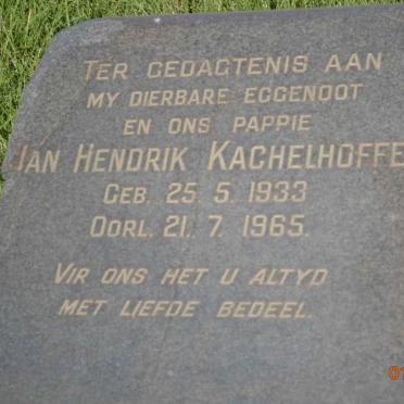KACHELHOFFER Jan Hendrik 1933-1965
