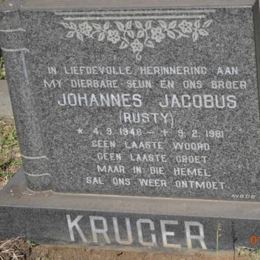 KRUGER Johannes Jacobus 1948-1981