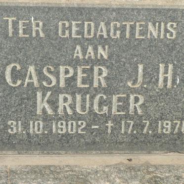 KRUGER Casper J.H. 1902-1970