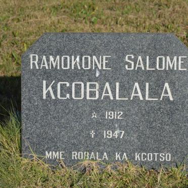 KGOBALALA Ramokone Salome 1912-1947