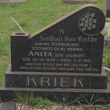 KRIEK Anita nee JOUBERT 1930-1961