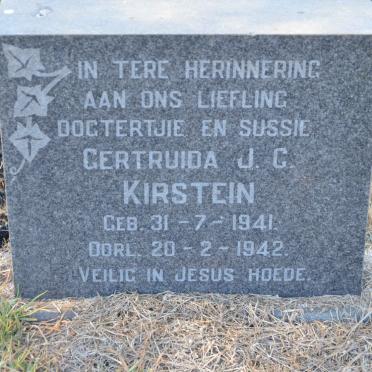 KIRSTEIN Gertruida J.C. 1941-1942
