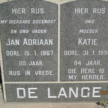 LANGE Jan Adriaan, de  -1967 &amp; Katie -1990