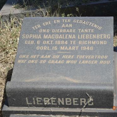 LIEBENBERG Sophia Magdalena 1884-1946