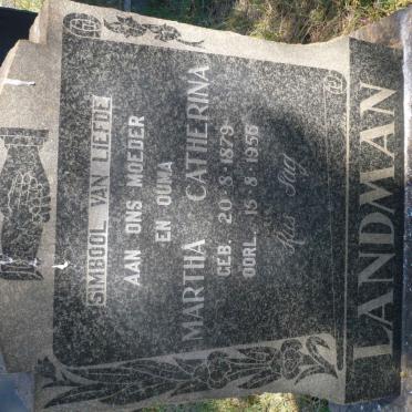 LANDMAN Martha Catherina 1879-1956