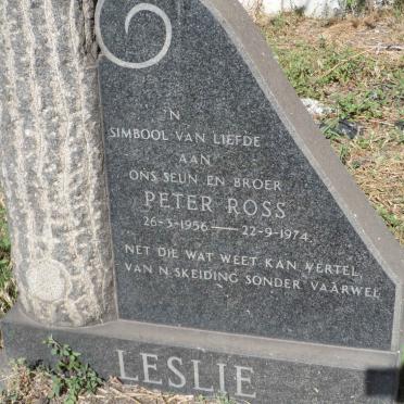 LESLIE Peter Ross 1956-1974
