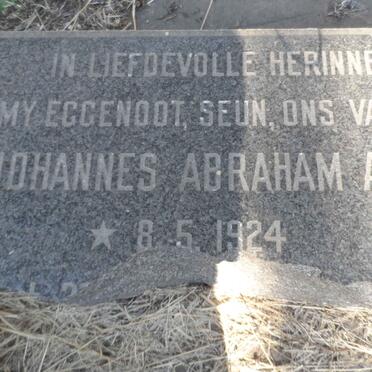 LANDMAN Johannes Abraham A. 1924-
