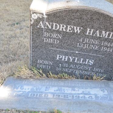 MCALISTER Phyllis 1916-1998 :: MCALISTER Andrew Hamish 1944-1944