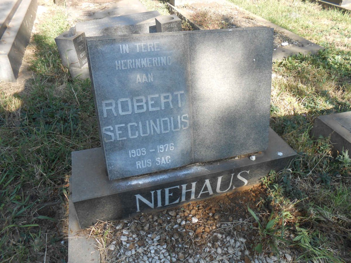 NIEHAUS Robert Secundus 1903-1976