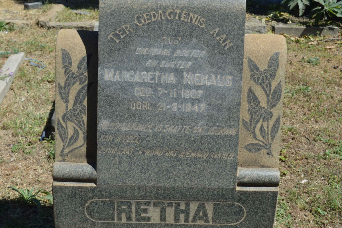 NIEHAUS Margaretha 1907-1947