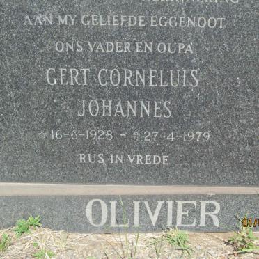 OLIVIER Gert Cornelius Johannes 1928-1979