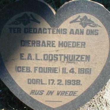 OOSTHUIZEN E.A.L. nee FOURIE 1861-1938