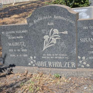 OBERHOLZER Mauritz 1899-1961 &amp; Susanna Maria DU TOIT 1903-1983