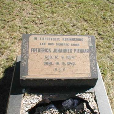 PIENAAR Frederick Johannes 1874-1940