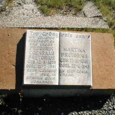 PRETORIUS Frederik Coenraad 1859-1941 &amp; Martina 1861-1945