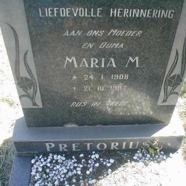 PRETORIUS Maria M. 1908-1987