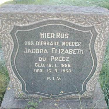 PREEZ Jacoba Elizabeth, du 1886-1956