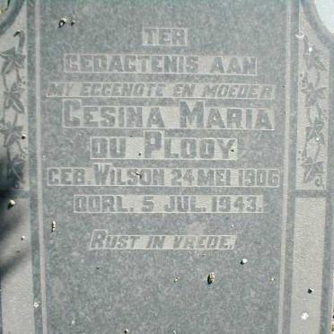 PLOOY Gesina Maria, du nee WILSON 1906-1943