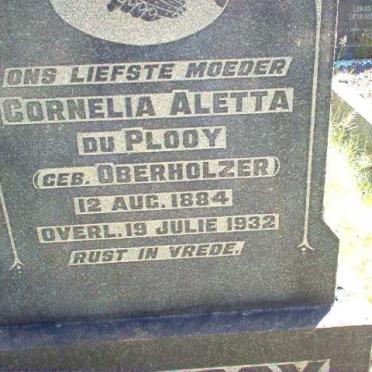 PLOOY Cornelia Aletta, du nee OBERHOLZER 1884-1932