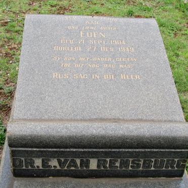RENSBURG Eben, van 1904-1949