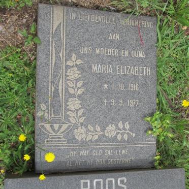 ROOS Maria Elizabeth 1916-1977