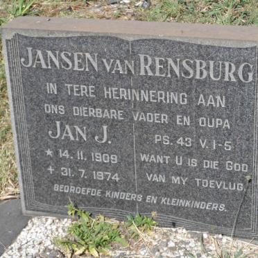 RENSBURG Jan J., Jansen van 1909-1974
