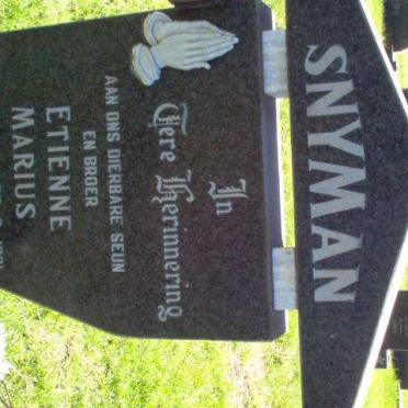 SNYMAN Etienne Marius 1962-1981