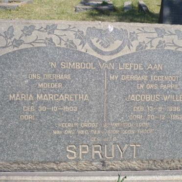 SPRUYT Jacobus Willem 1896-1952 &amp; Maria Margaretha 1903-