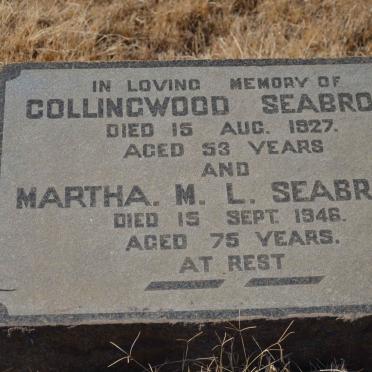 SEABROOK Collingwood -1927 &amp; Martha M.L. -1946