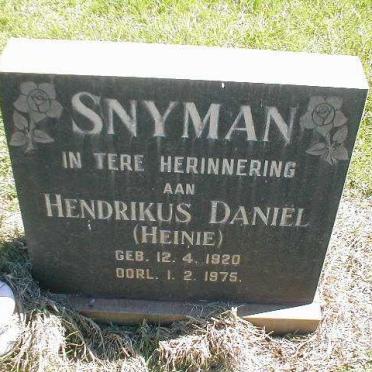 SNYMAN Hendrikus Daniel 1920-1975