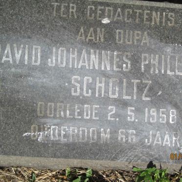 SCHOLTZ David Johannes Phillippus -1958