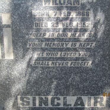 SINCLAIR William 1868-1952
