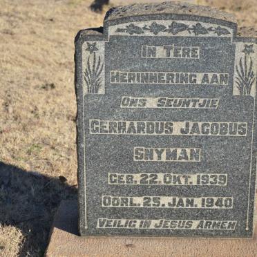 SNYMAN Gerhardus Jacobus 1939-1940