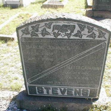 STEVENS Barend Johannes 1859-1948 &amp; Aletta Catharina 1864-1949