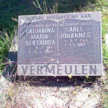 VERMEULEN Sarel Johannes 1918-1987 :: VERMEULEN Catharina Maria Gertruida 1911-1984