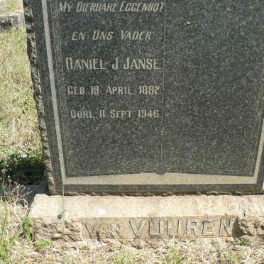 VUUREN Daniel J., Janse van 1882-1946