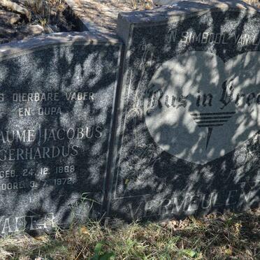 VERMEULEN Gillaume Jacobus Gerhardus 1888-1972 &amp; Anna Magrietha 1890-1968