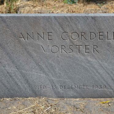 VORSTER Anne Cordelia -1939
