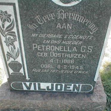 VILJOEN Petronella C.S. nee OOSTHUIZEN 1886-1945