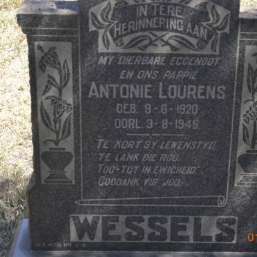 WESSELS Antonie Lourens 1920-1946