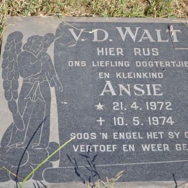 WALT Ansie, v.d. 1972-1974