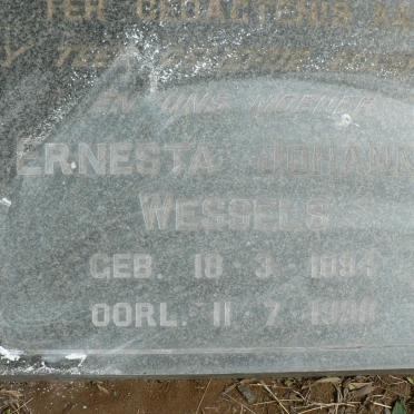 WESSELS Ernesta Johanna 1894-1938