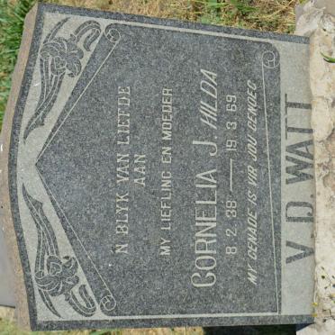 WATT Cornelia J., v.d. 1938-1969