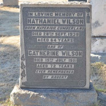 WILSON Nathaniel -1938 &amp; Catherine -1951