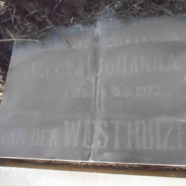 WESTHUIZEN Jacoba Johanna, van der 189?-1973