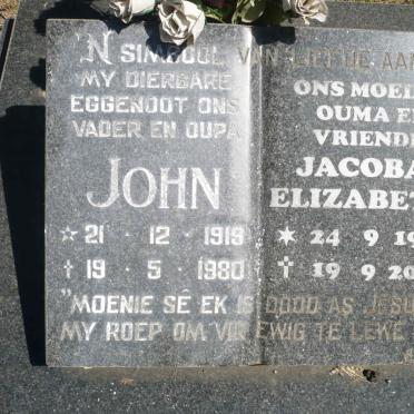 ? John 1919-1980 &amp; Jacoba Elizabeth 1924-2008