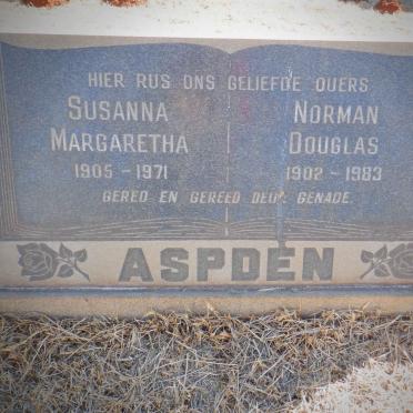 ASPDEN Norman Douglas 1902-1983 &amp; Susanna Margaretha 1905-1971