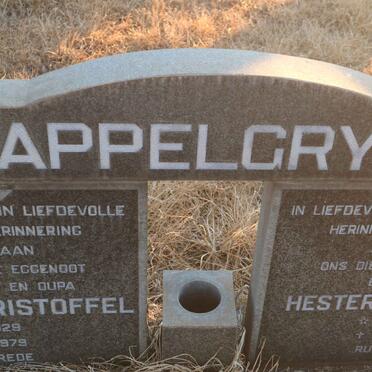 APPELGRYN Johan Christoffel 1929-1979 &amp; Hester Elizabeth 1932-2004