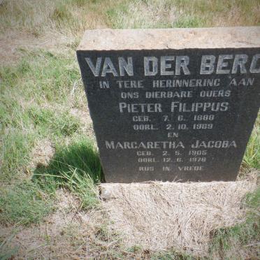 BERG Pieter Filippus, van der 1888-1969 &amp; Margaretha Jacoba 1905-1978