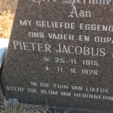 BERNHARD Pieter Jacobus E.C. 1915-1976 &amp; Jeanette Maria 1914-